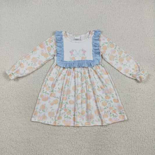 floral pumpkin Girls Dress GLD1084