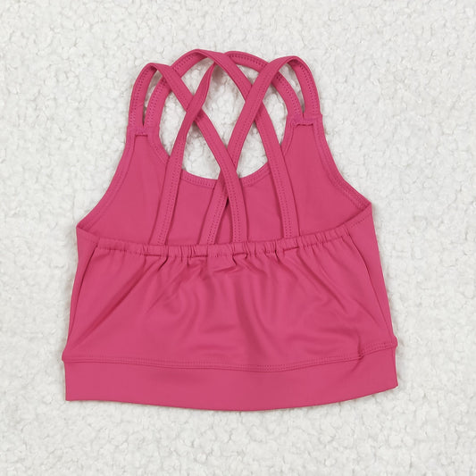 hot pink girl yoga vest GT1010