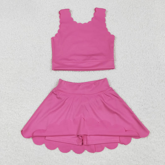hot pink yoga girl Sleeveless set GSSO2092