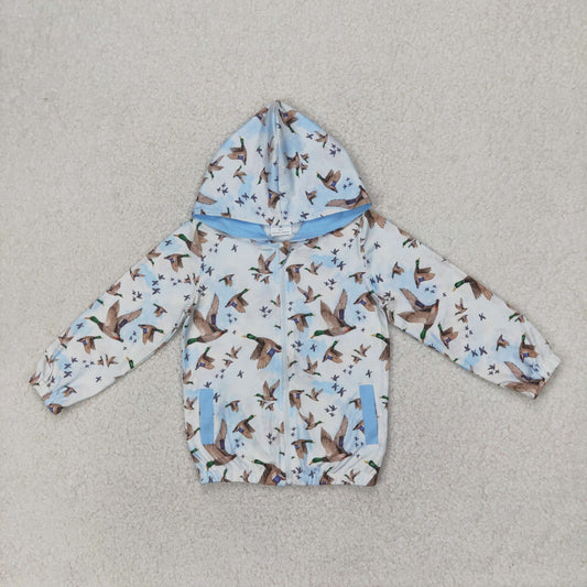 Blue duck Print hoodedGT0875