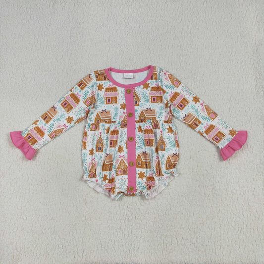 Christmas house print Baby Romper LR2282