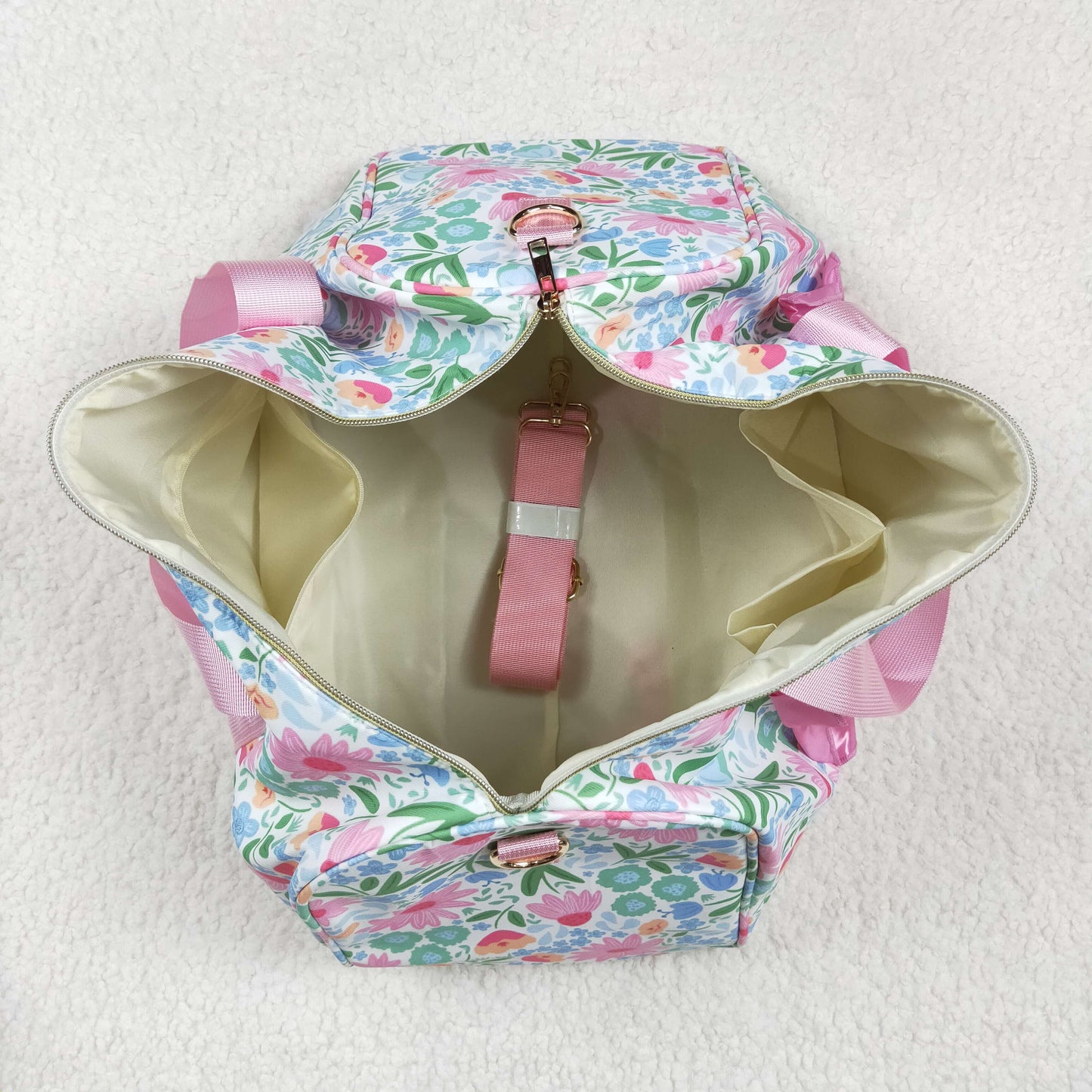 Flowers Leaves pink Lace Gym bag