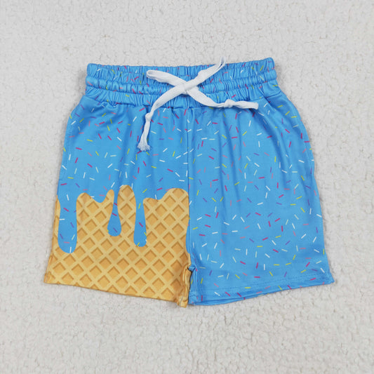 Blue ice sprinkle print shorts SS0619