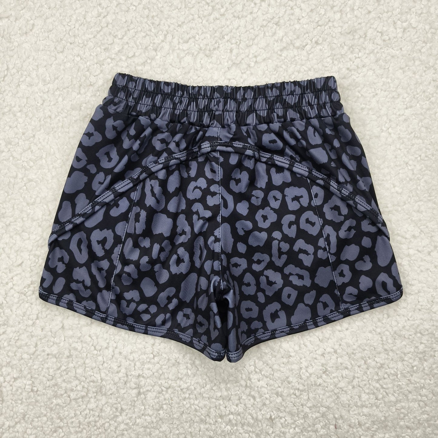 grey black yoga Kids Short