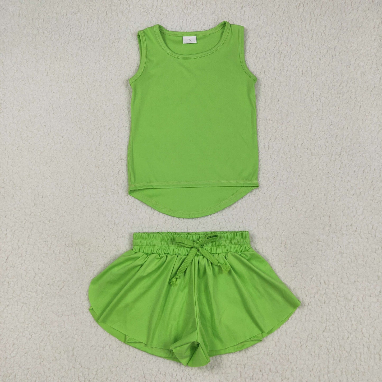 grass green yoga girl Sleeveless set GSSO2503