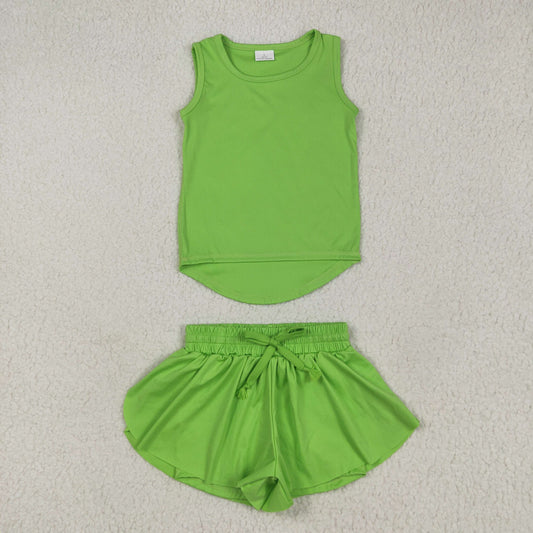 grass green yoga girl Sleeveless set GSSO2503