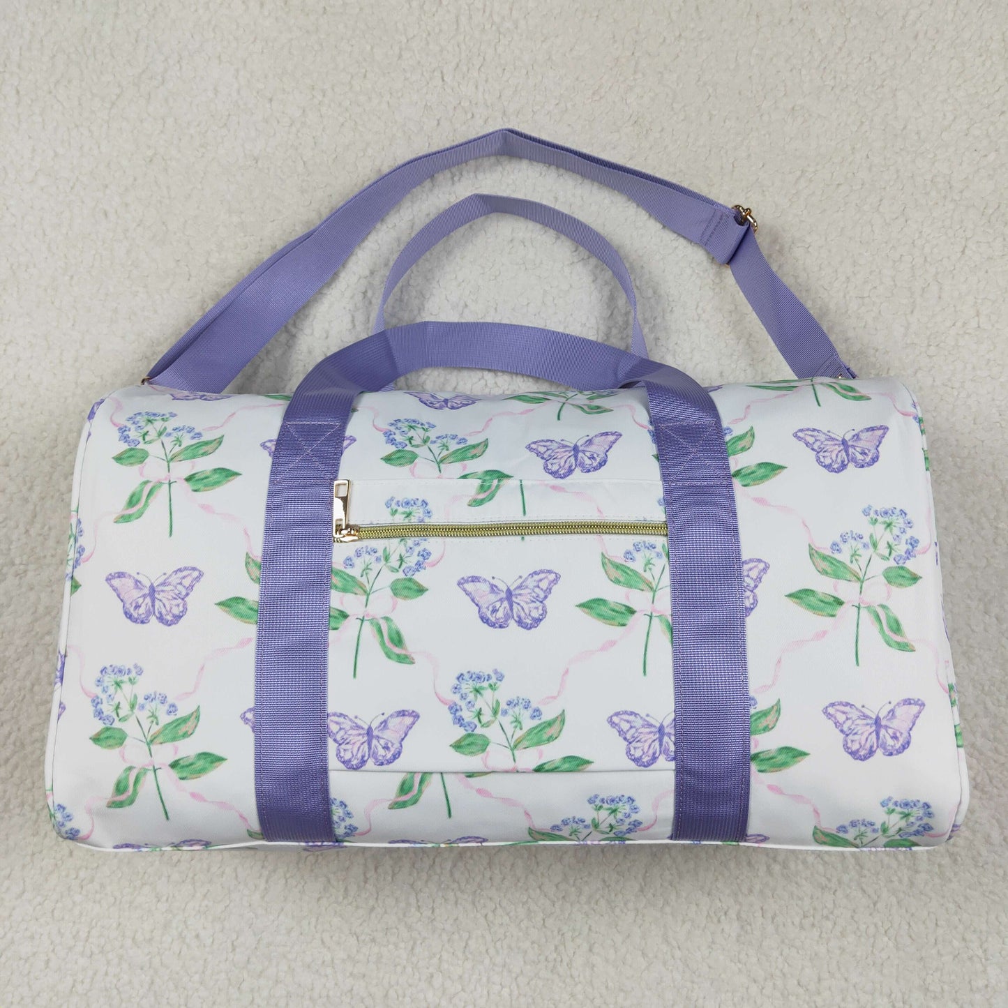 Purple Flowers Lace Gym bag