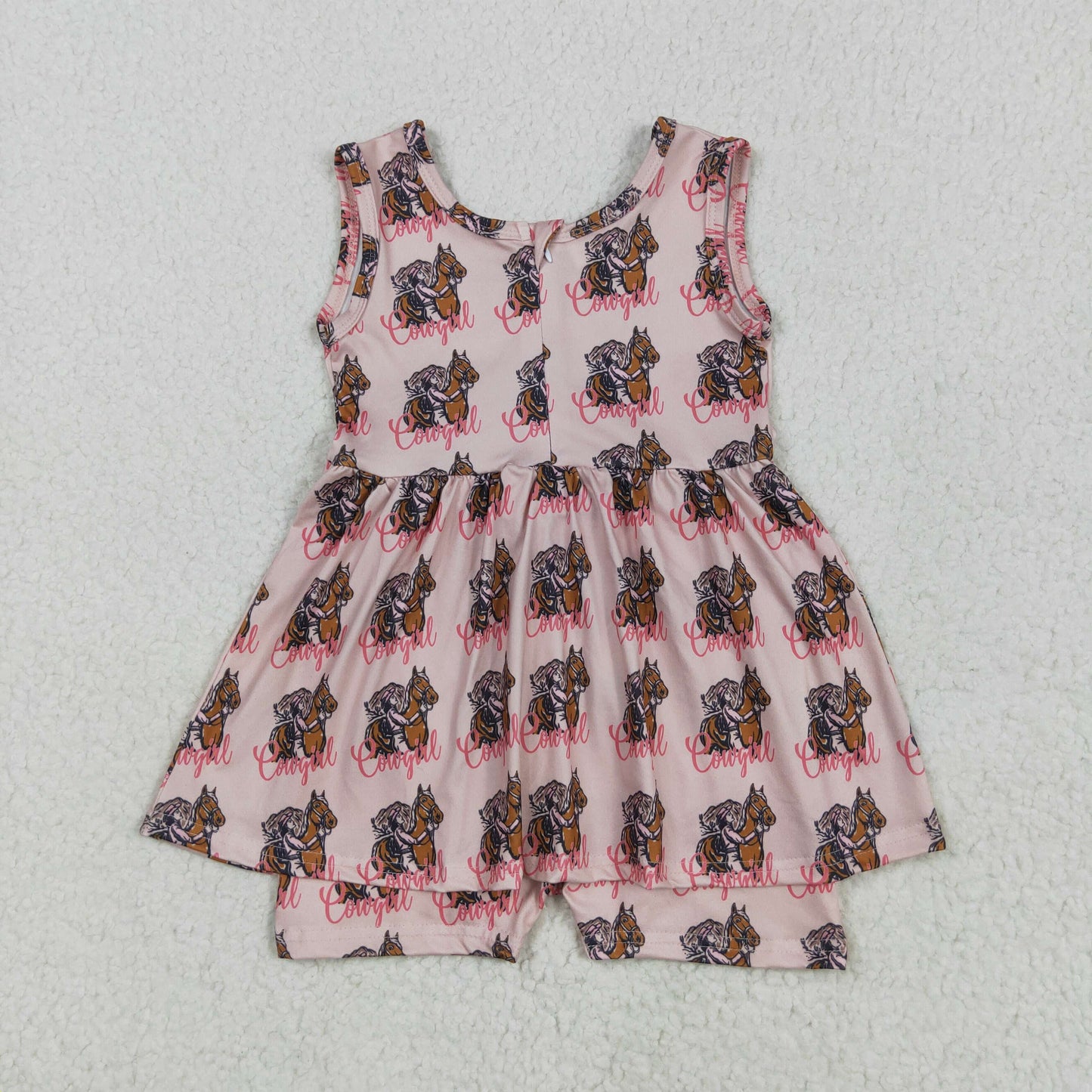 cowgirl pink sleeveless Baby Romper