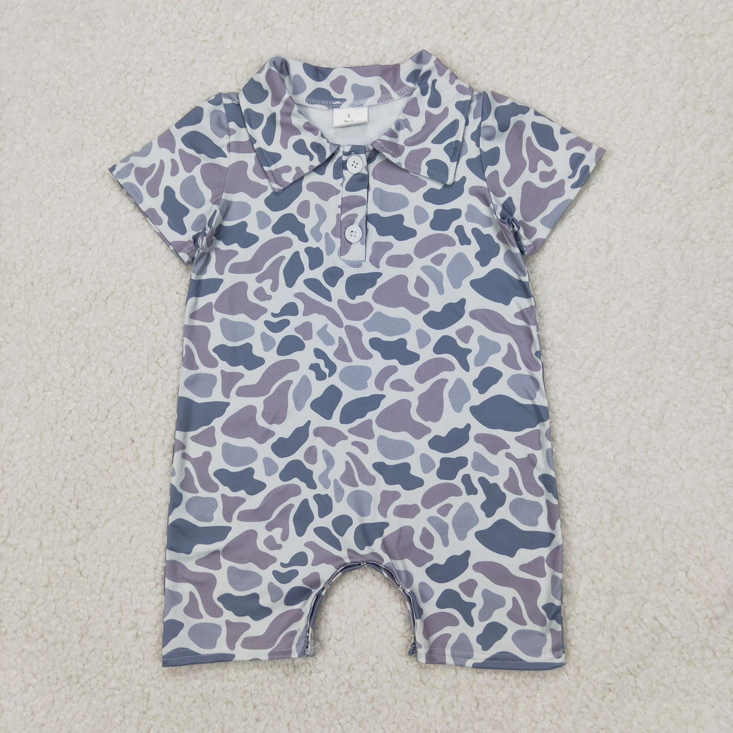 Camo Short Sleeve Baby RomperSR2973