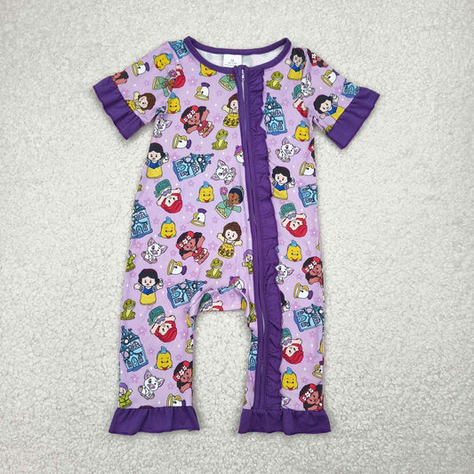 Purple cartoon Baby RomperSR2870