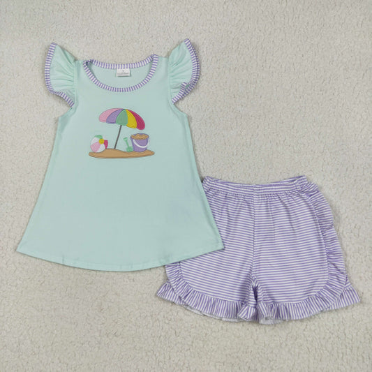 Beach ball embroidery Suit Summer Set GSSO2553