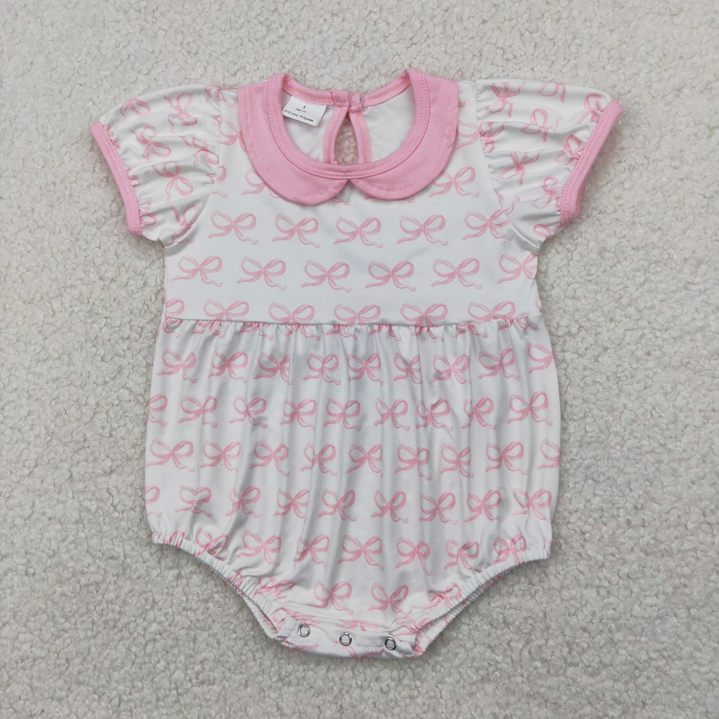 pink bow Baby Romper