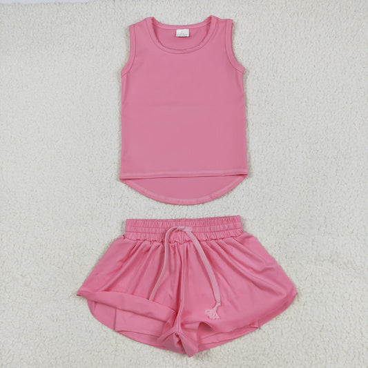 pink yoga girl Sleeveless set GSSO2501