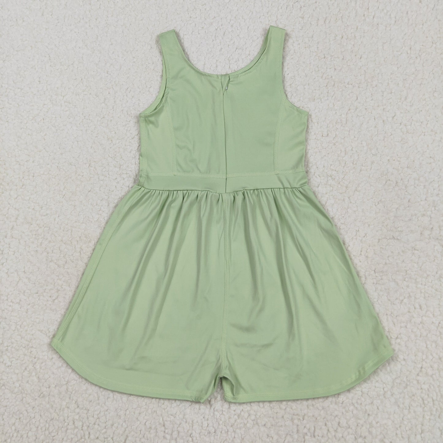 Light green solid Girls JumpsuitSR3021