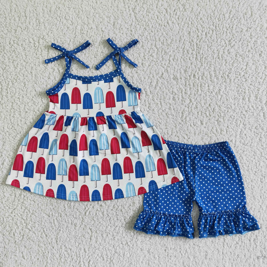 4th of july popsicle summer Boutique set C14-2