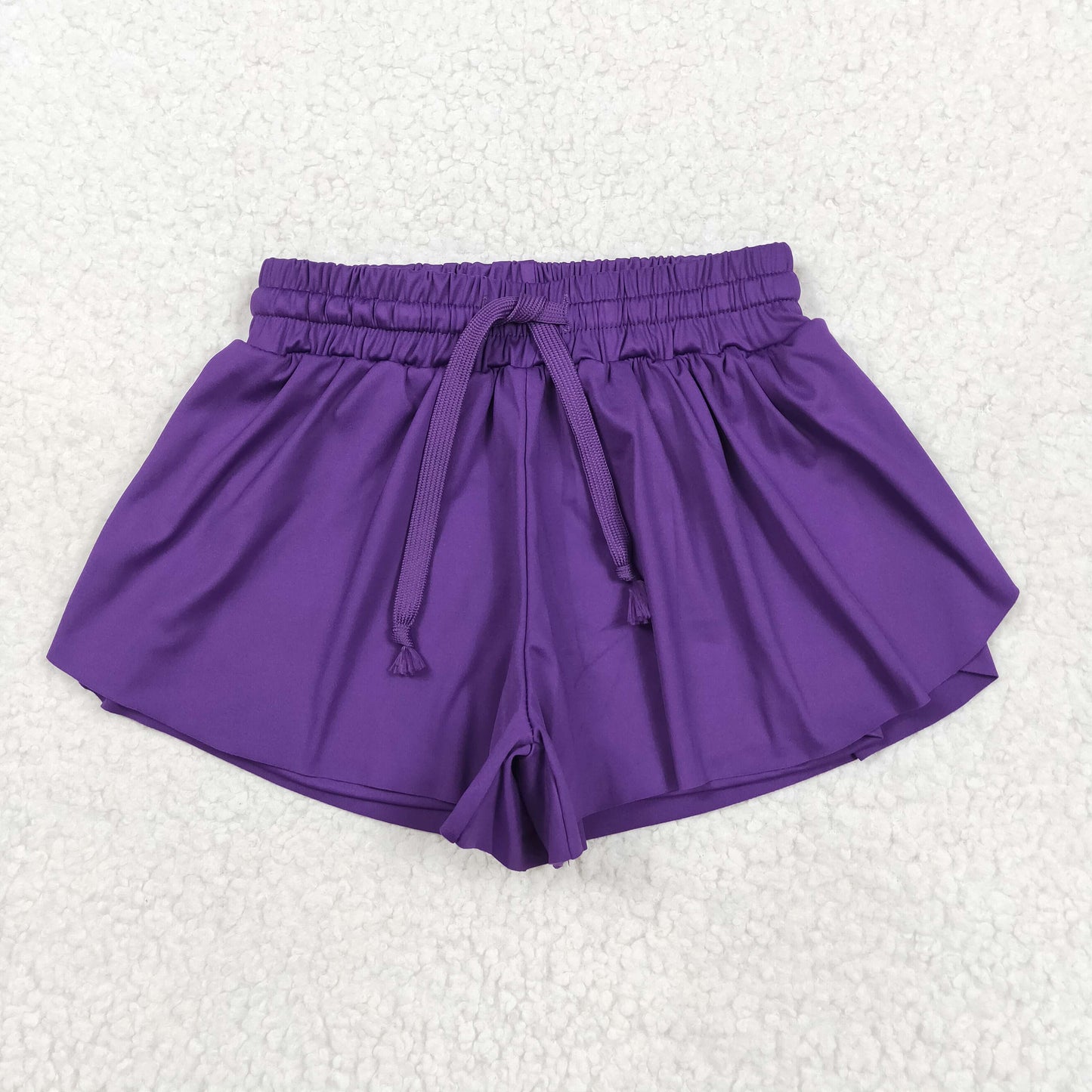 Purple solid Kids yoga Short