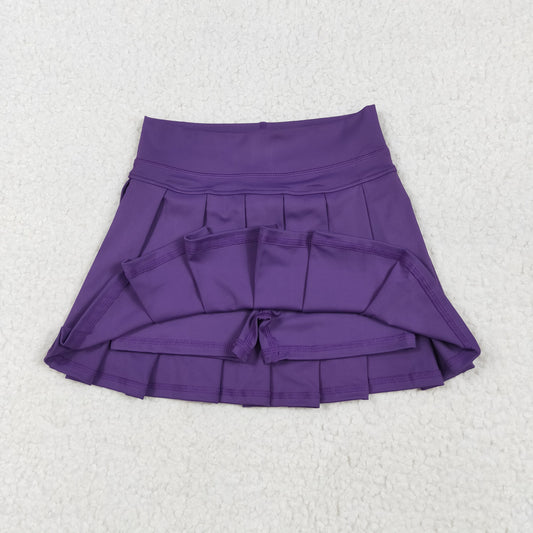 purple solid Kids yoga Short GLK0086