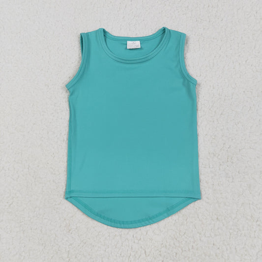 Turquoise green girl yoga vest GT1018