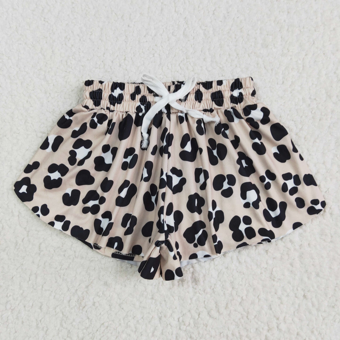 Brown leopard Kids yoga Short