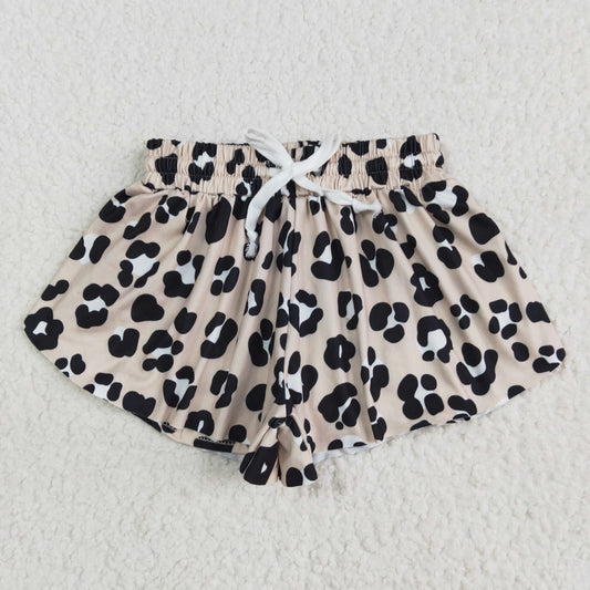Brown leopard Kids yoga Short