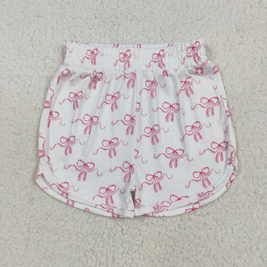 pink bows summer girl shorts SS0608
