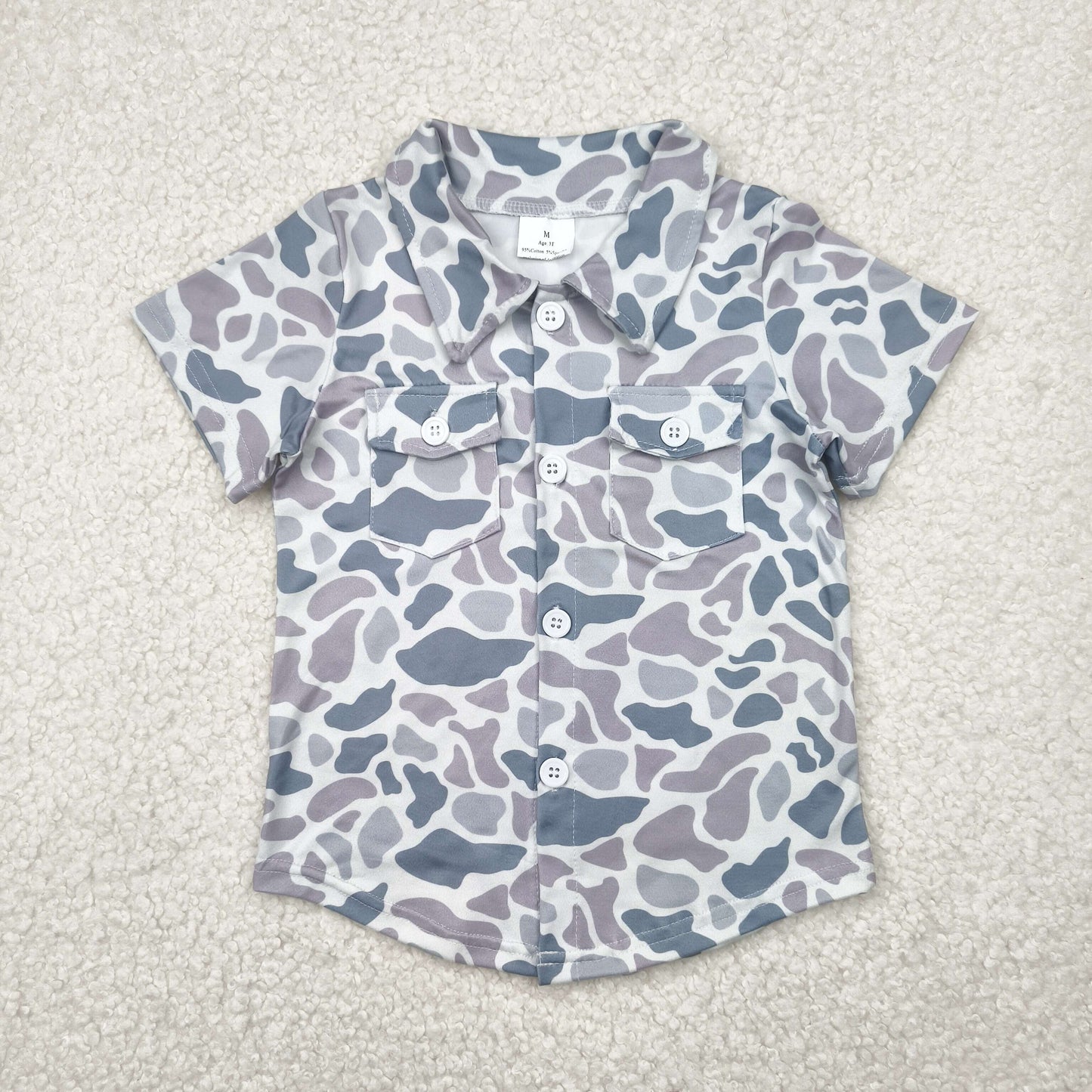 brown Camo Short Sleeve Shirt