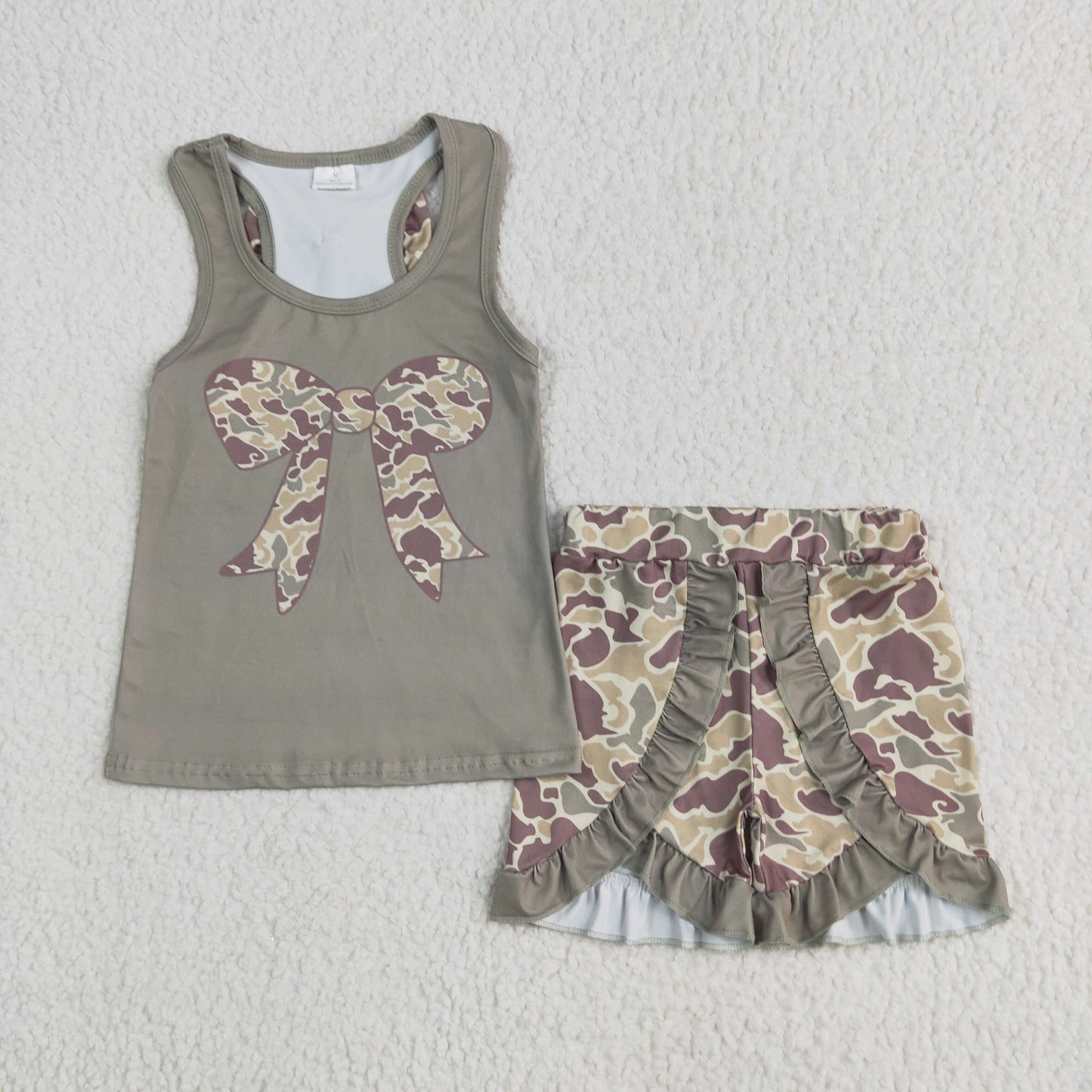 green camo Girls Suit Summer Set GSSO1629