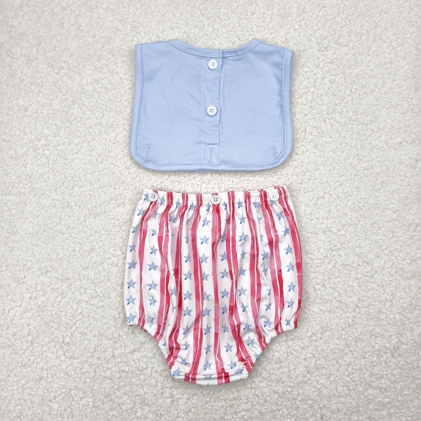 4th of July Stripe flag Baby Romper