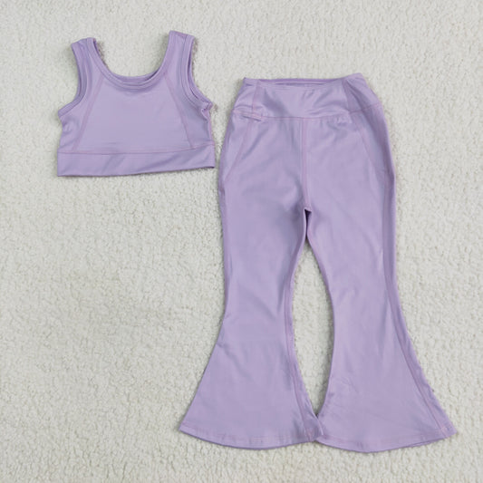 pure yoga sleeveless vest girl set