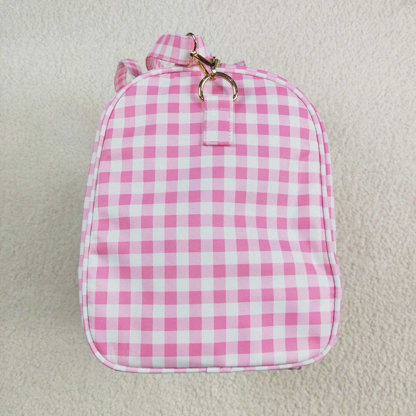 Pink plaid Lace Gym bag