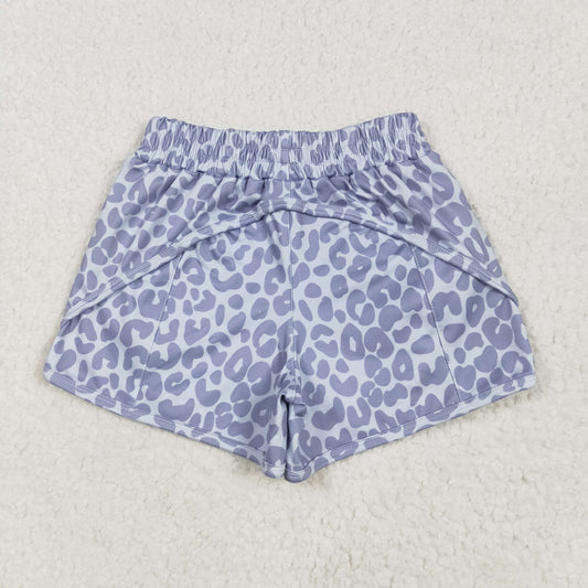 Grey leopard Kids yoga Short