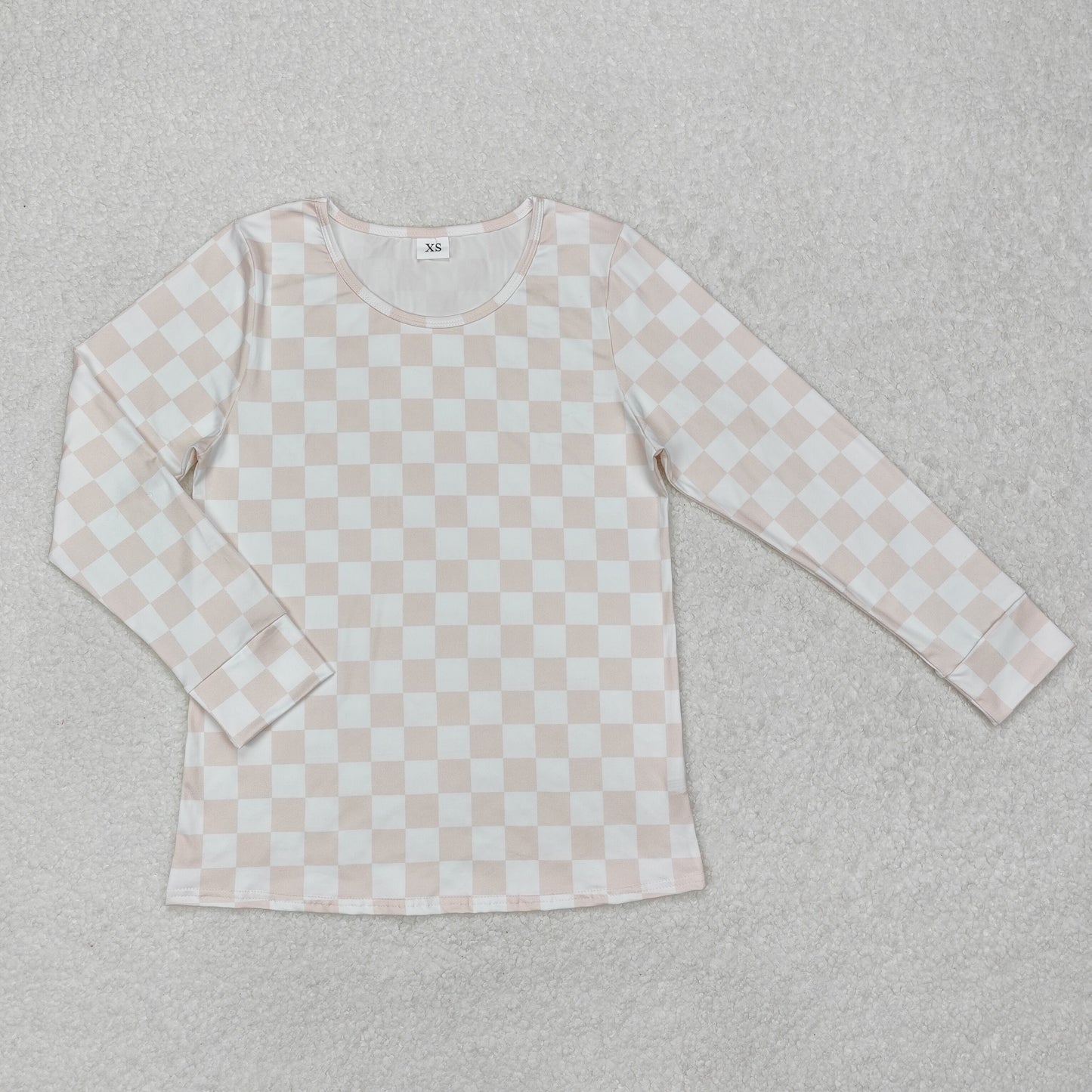 adult light orange plaid shirt