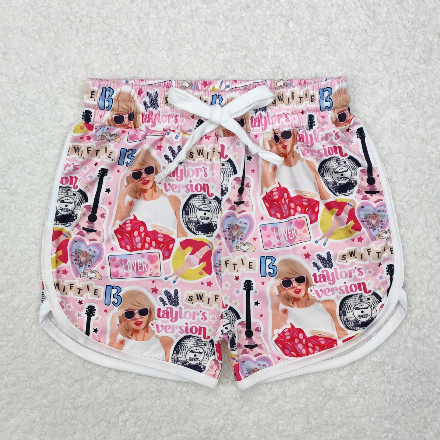 pink pattern Print short