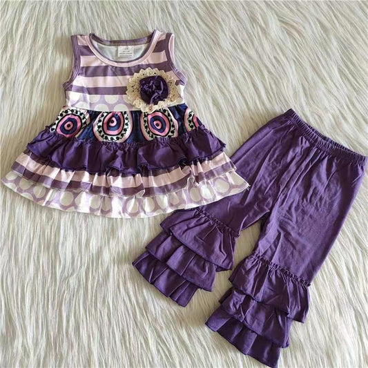 Purple flowers summer set