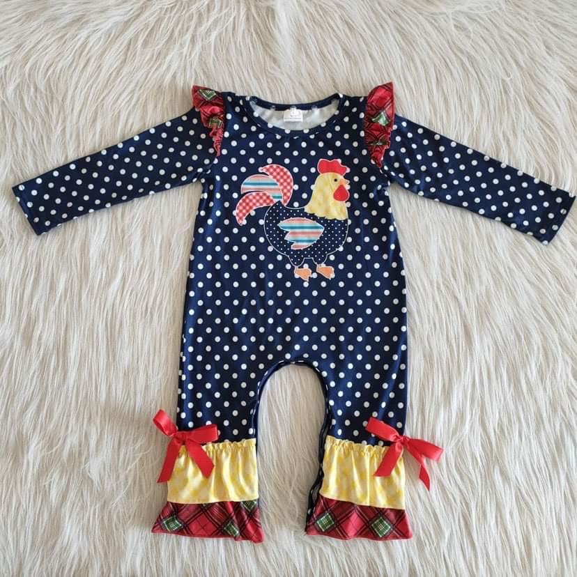 Boutique chicken girls romper