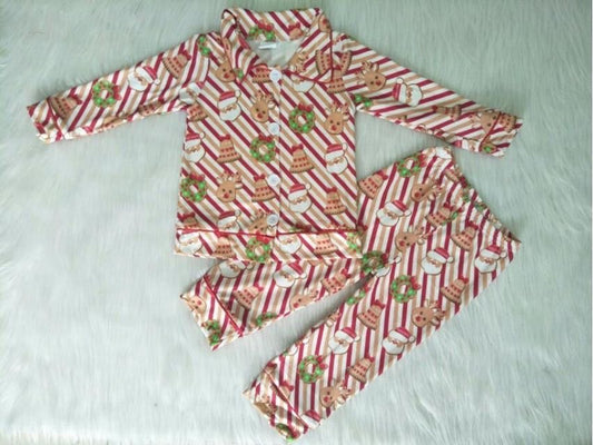 Christmas gingerbread boy boutique pajamas