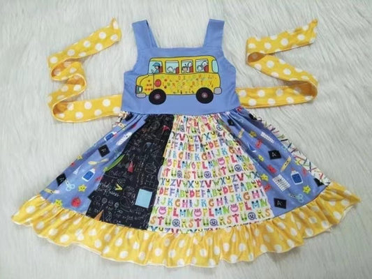 Back To School Bus Twirl Dress