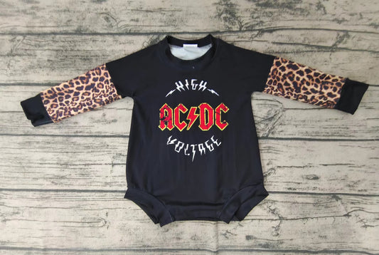 Leopard Back baby long sleeves romper