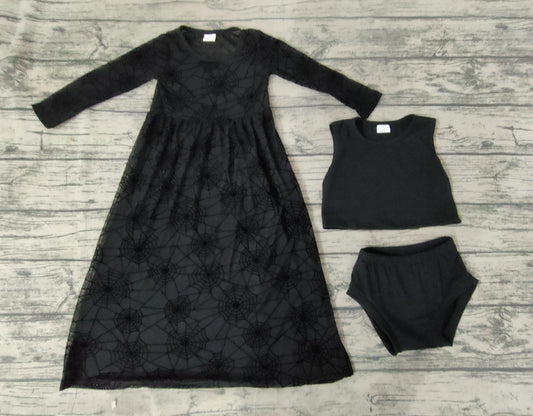 Halloween bummies set + lace dress
