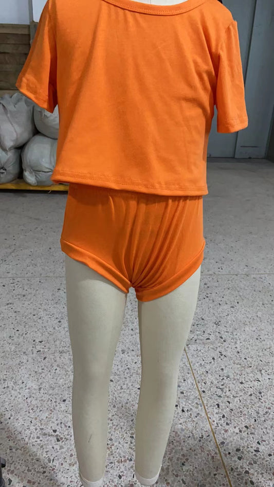 Halloween Orange bummies set + lace dress