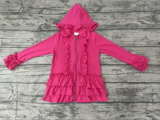 Pink Cotton Girls Jacket