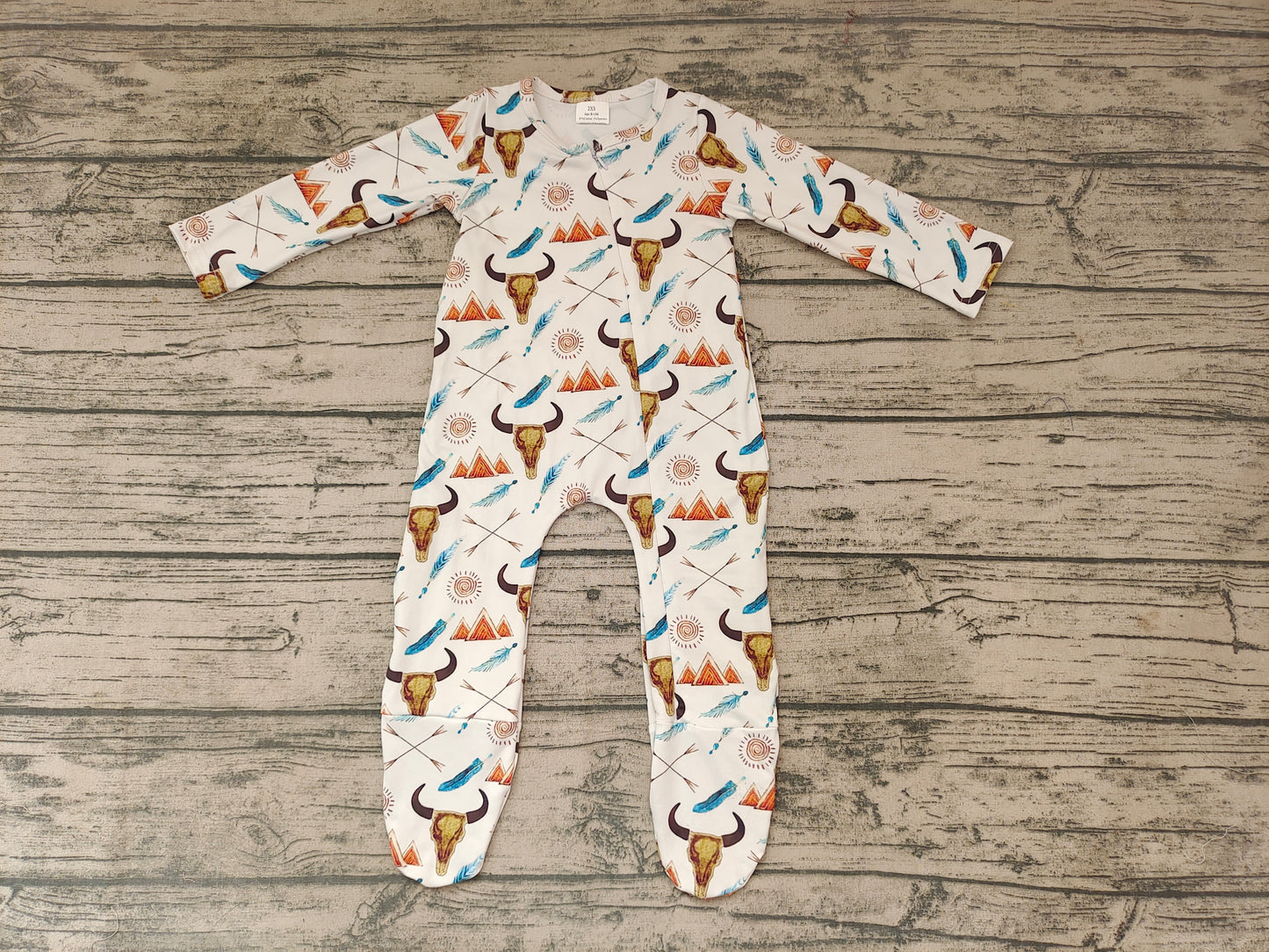 Cow Baby Romper With zipper