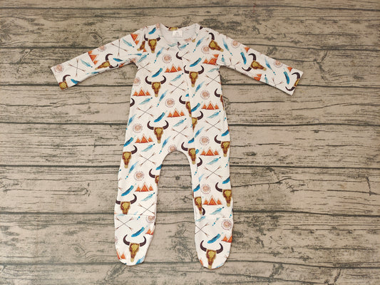 Cow Baby Romper With zipper