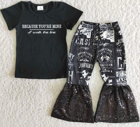Black singer Sequins bell girl outfits
