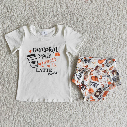 Pumpkin Girl's Bummies Set