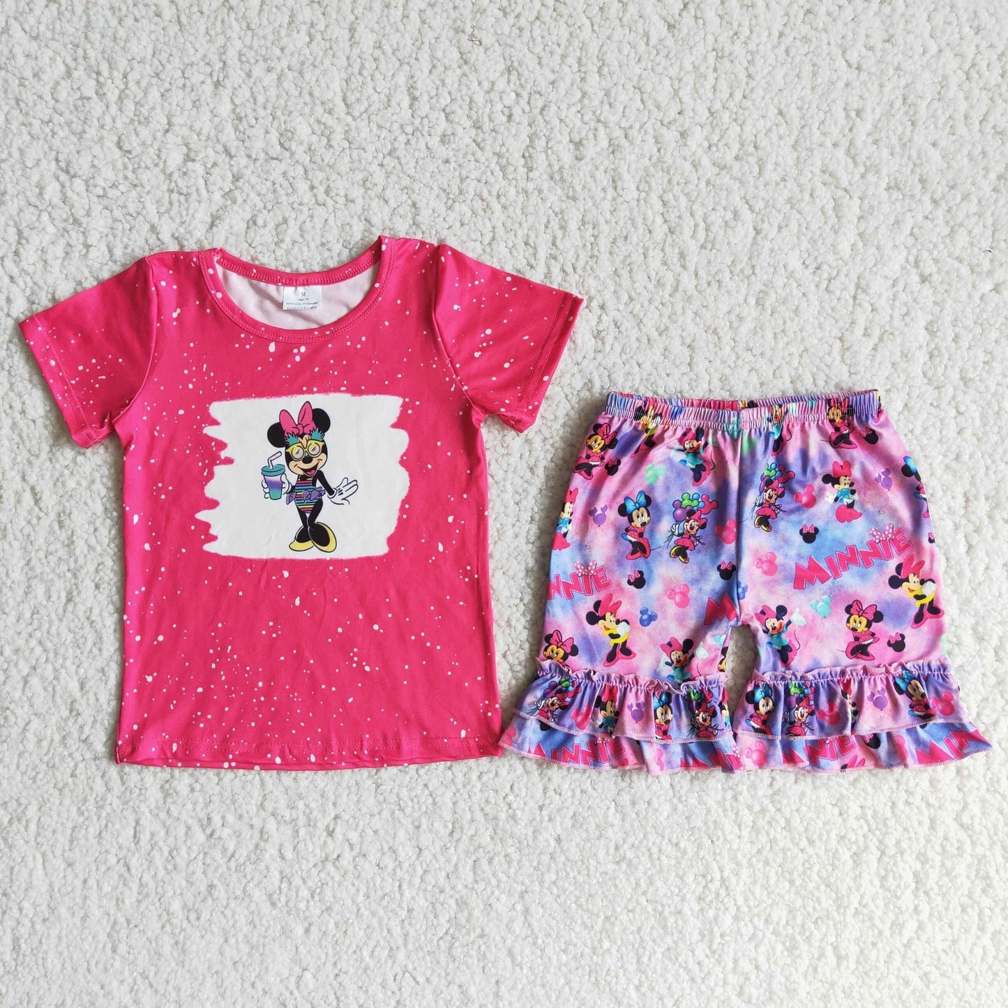 pink Cartoon Boutique summer set