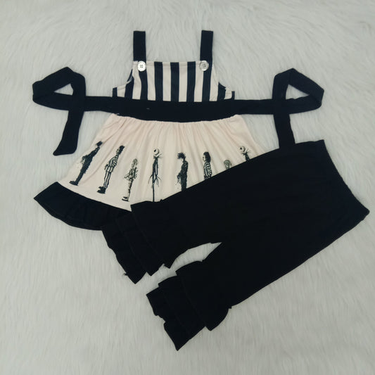 Halloween Black Stripe Girls Outfits