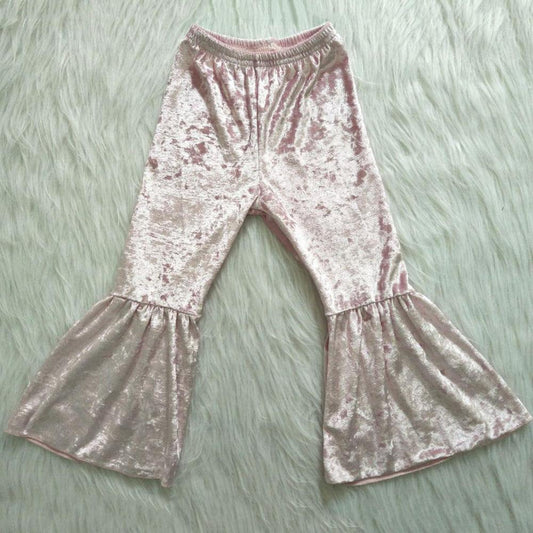 Bright Pink Velvet bell pants