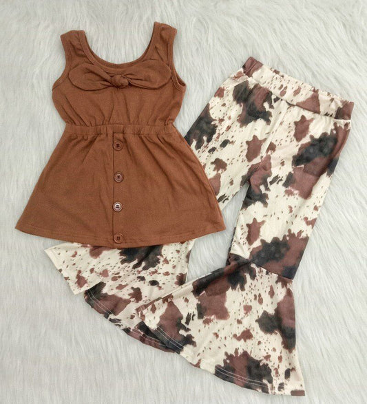 ready to ship cow Boutique girl outfits