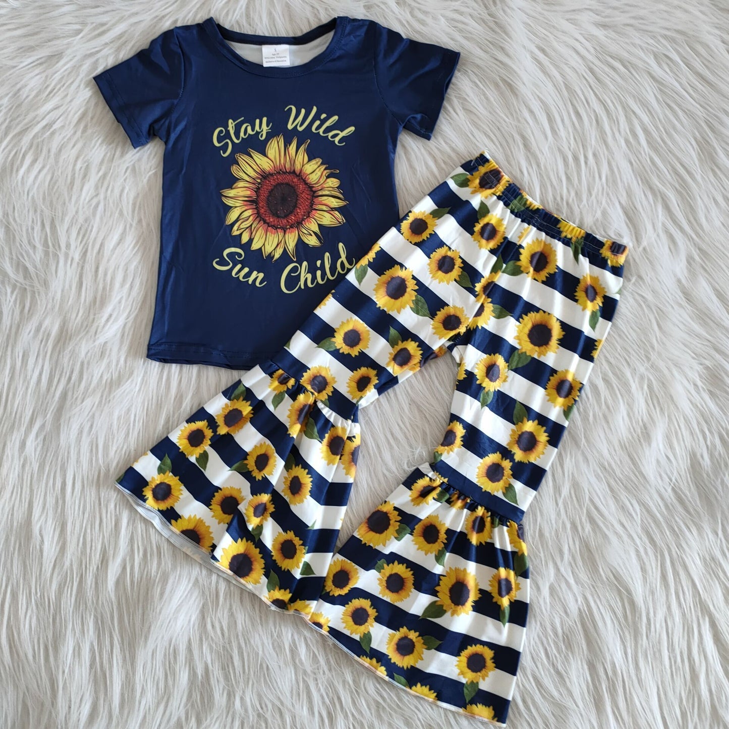 Blue sunflower Boutique girls outfits